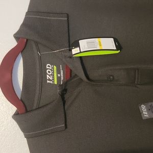 IZOD - (M) Men's Golf Polo, Performance Golf, Grey